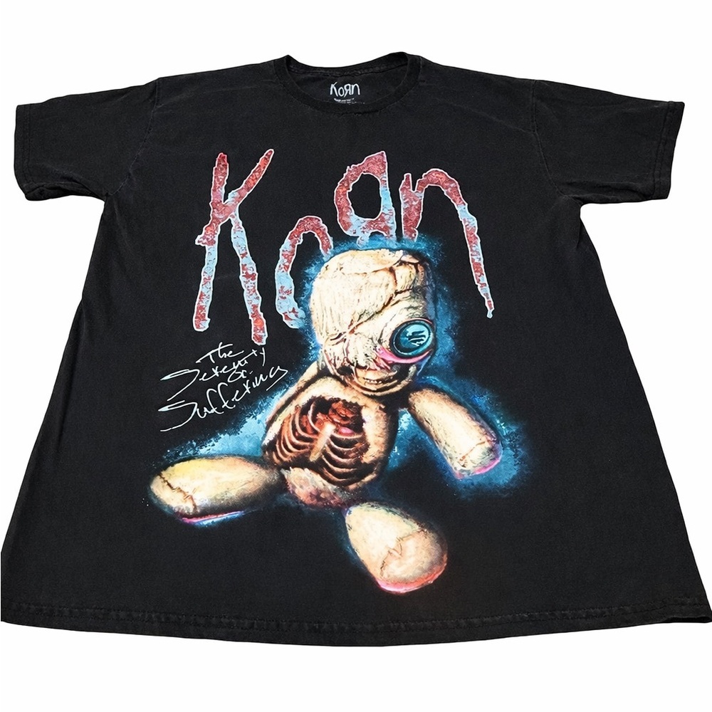 Korn Band T-Shirt The Serenity of Suffering 2016 Graphic Tee Black Medium